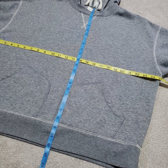 FREE ASSEMBLY Double Pocket Hoodie Sweatshirt Loose Fit Fleece Grey Womens Large - Picture 12 of 12